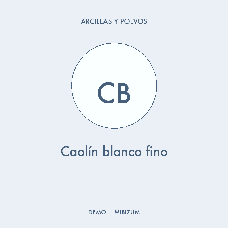 Caolín blanco fino